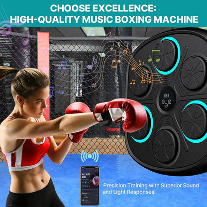 Máquina de boxeo musical con guantes de boxeo 3.0 tobillera de Compresión y Masajeador de pies de Regalo