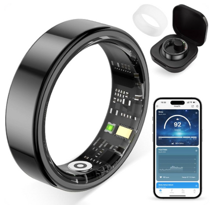 Anillo Inteligente QRing AURAPRO + Estuche de carga